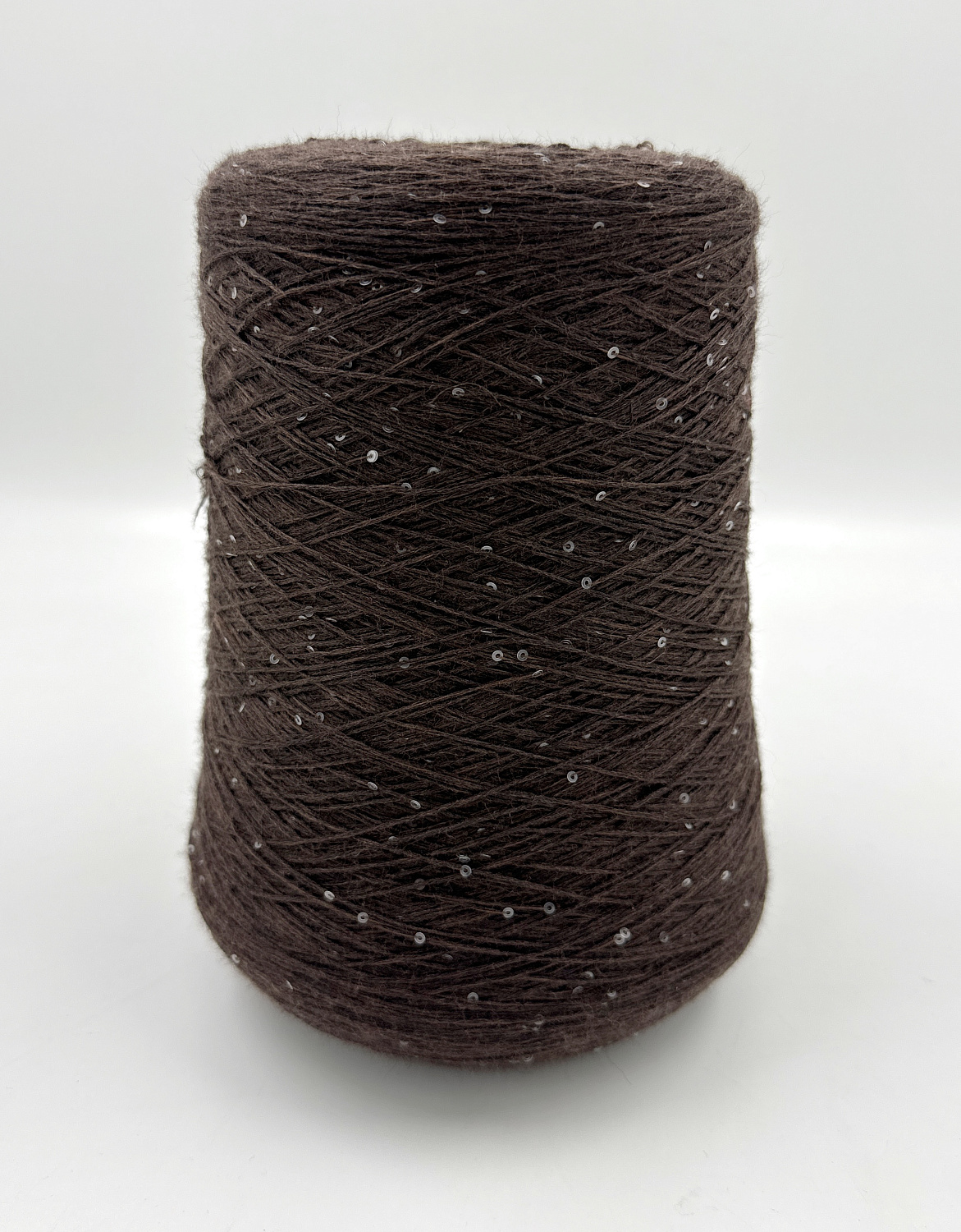 Пряжа Merino Paillettes, Italia, меринос, цвет коричневый